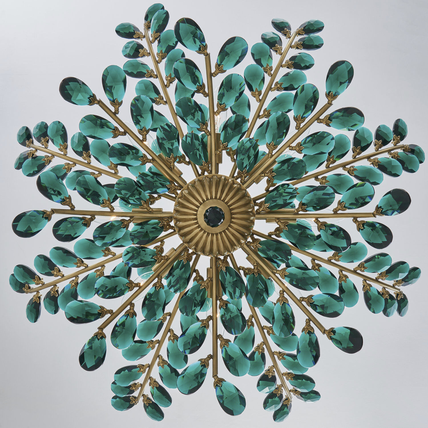 Alloro 8 Light 32 inch True Brass Pendant Ceiling Light