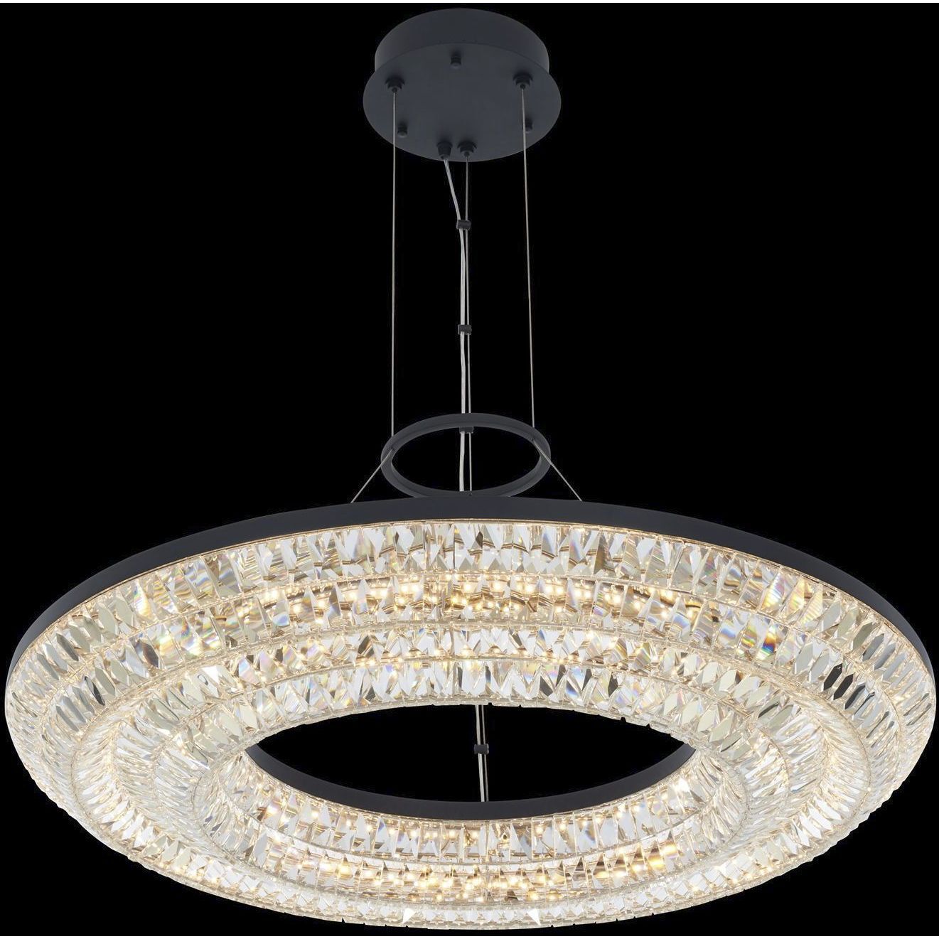 Zaga 32 inch Matte Black Pendant Ceiling Light