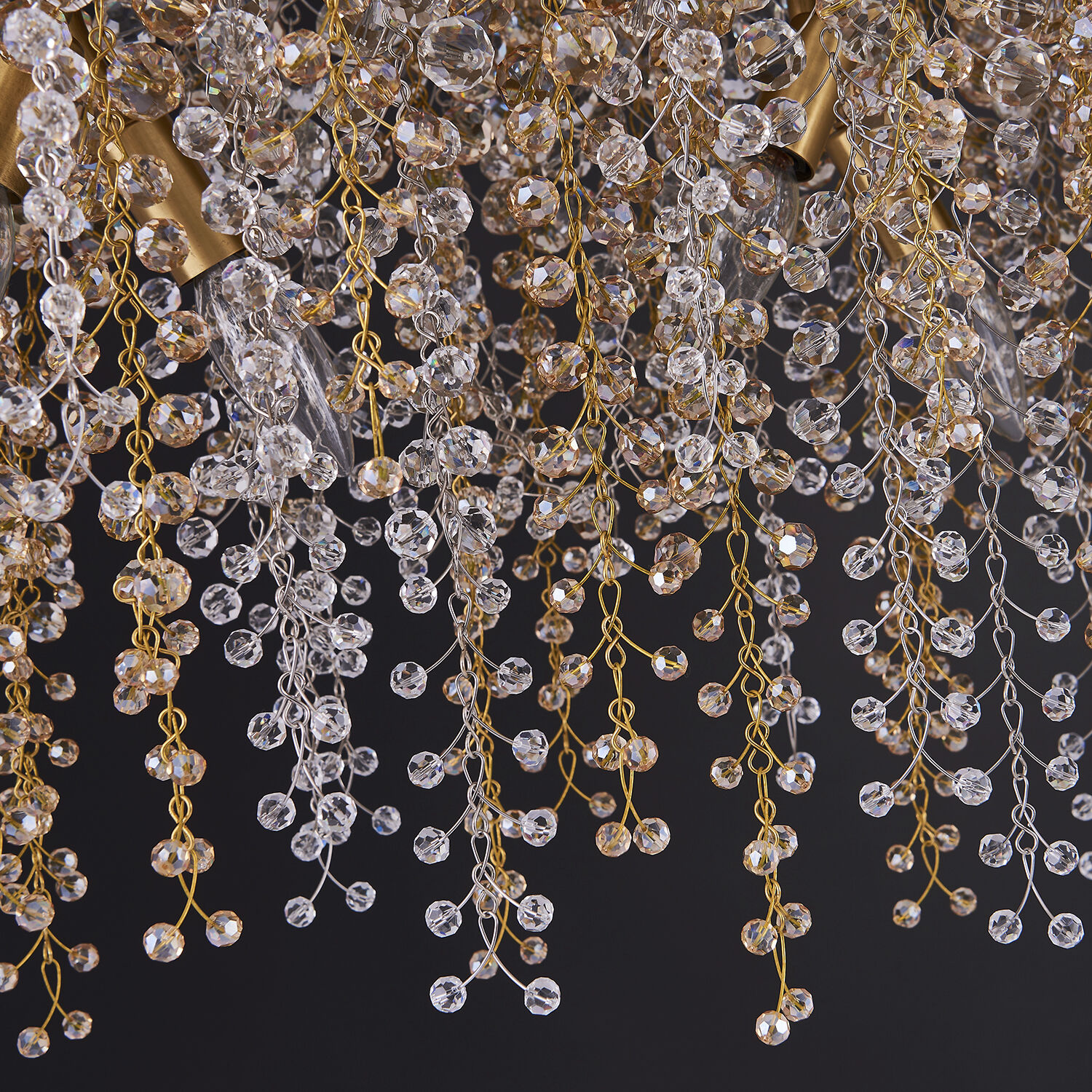 Fuji Island Light Linear Pendant Ceiling Light in True Brass