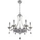 Orecchini 9 Light 26 inch Two Tone Silver Chandelier Ceiling Light