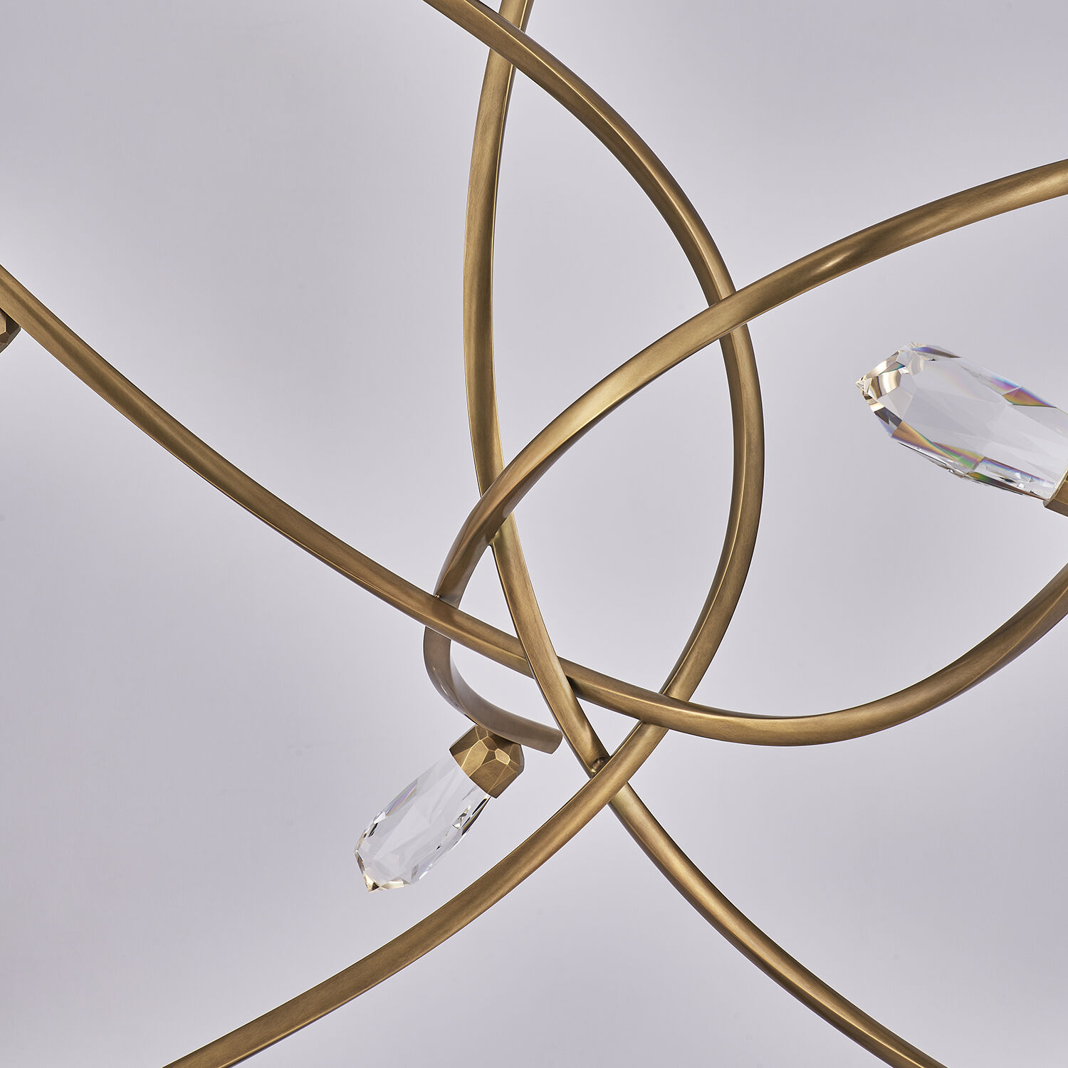 Bilancia LED 48 inch True Brass Chandelier Ceiling Light