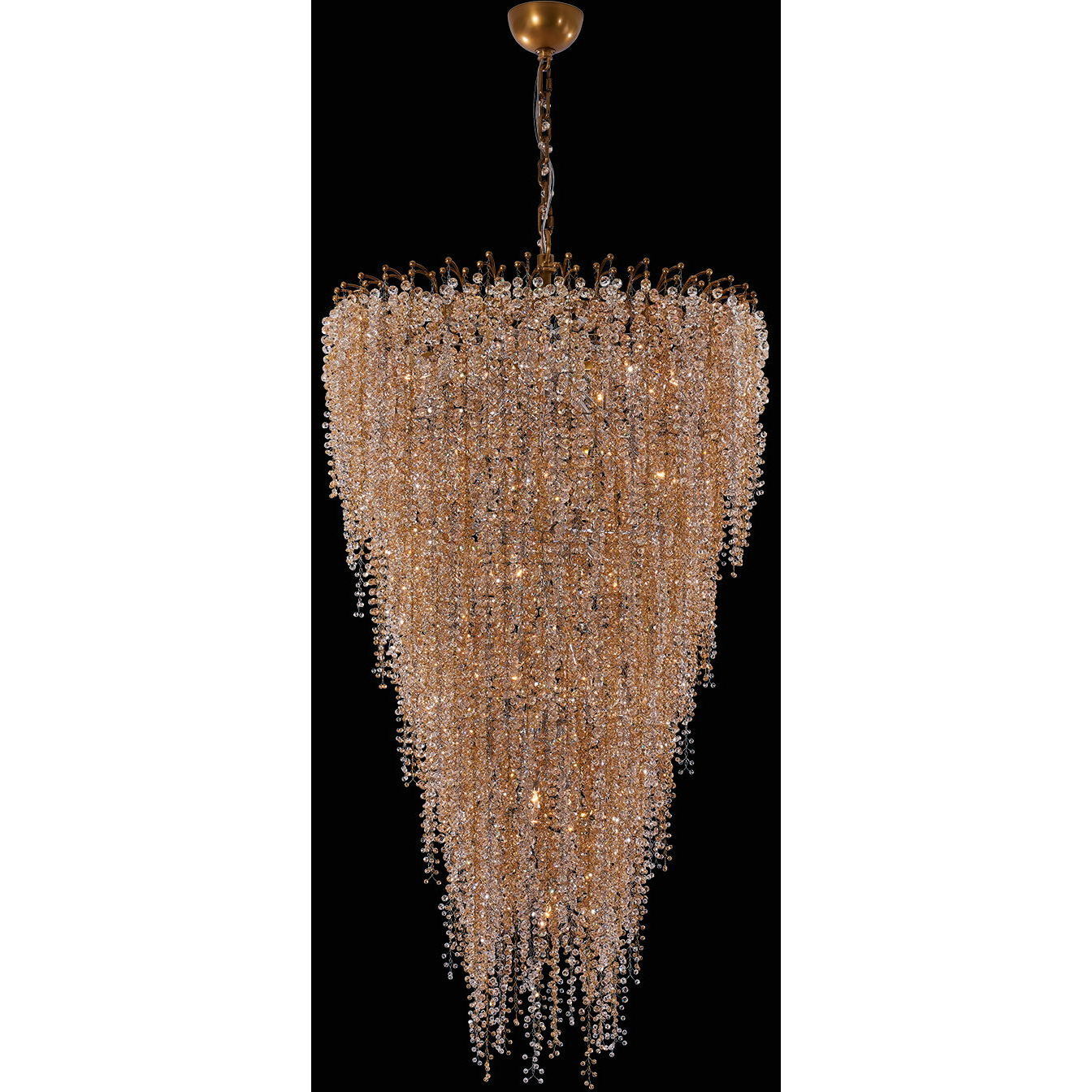 Fuji 36 Light 36 inch True Brass Pendant Ceiling Light