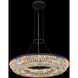 Zaga 26 inch Matte Black Pendant Ceiling Light in Firenze Clear