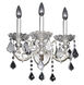 Praetorius 3 Light 15.5 inch Two-Tone Silver Wall Bracket Wall Light