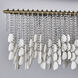 Farfalle 9 Light 9 inch Brushed Champagne Gold Linear Pendant Ceiling Light