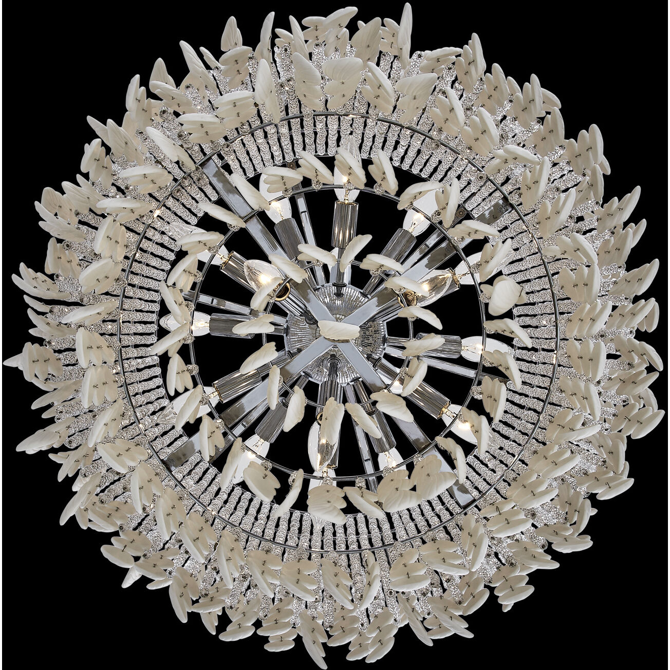 Farfalle 18 Light 28 inch Brushed Champagne Gold Chandelier Ceiling Light