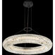 Tamburo LED 34 inch Matte Black with Polished Chrome Pendant Ceiling Light
