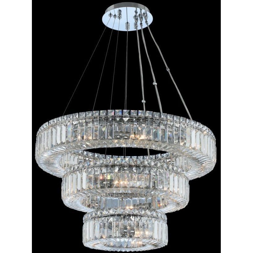 Rondelle 18 Light 26 inch Chrome Pendant Ceiling Light