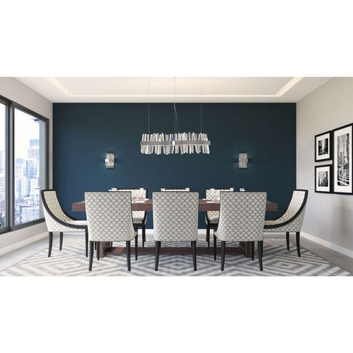 Glacier LED 36 inch Polished Chrome Foyer Pendant Ceiling Light