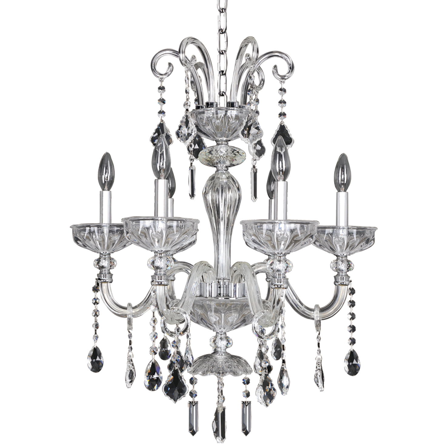 Clovio 6 Light 23 inch Chrome Chandelier Ceiling Light