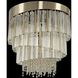 Espirali 6 Light 20 inch Brushed Champagne Gold Pendant Ceiling Light
