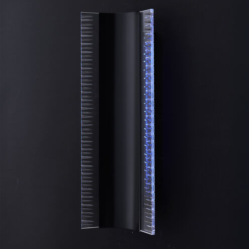 Tonalita 24 inch Matte Black Fluorocarbon Outdoor Wall Sconce in Matte Black (Fluorocarbon)