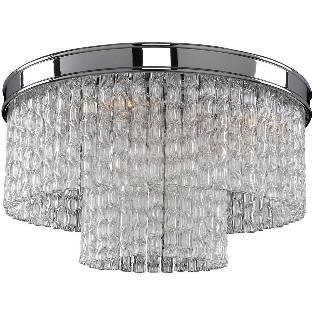 Savena 5 Light 18 inch Chrome Flush Mount Ceiling Light