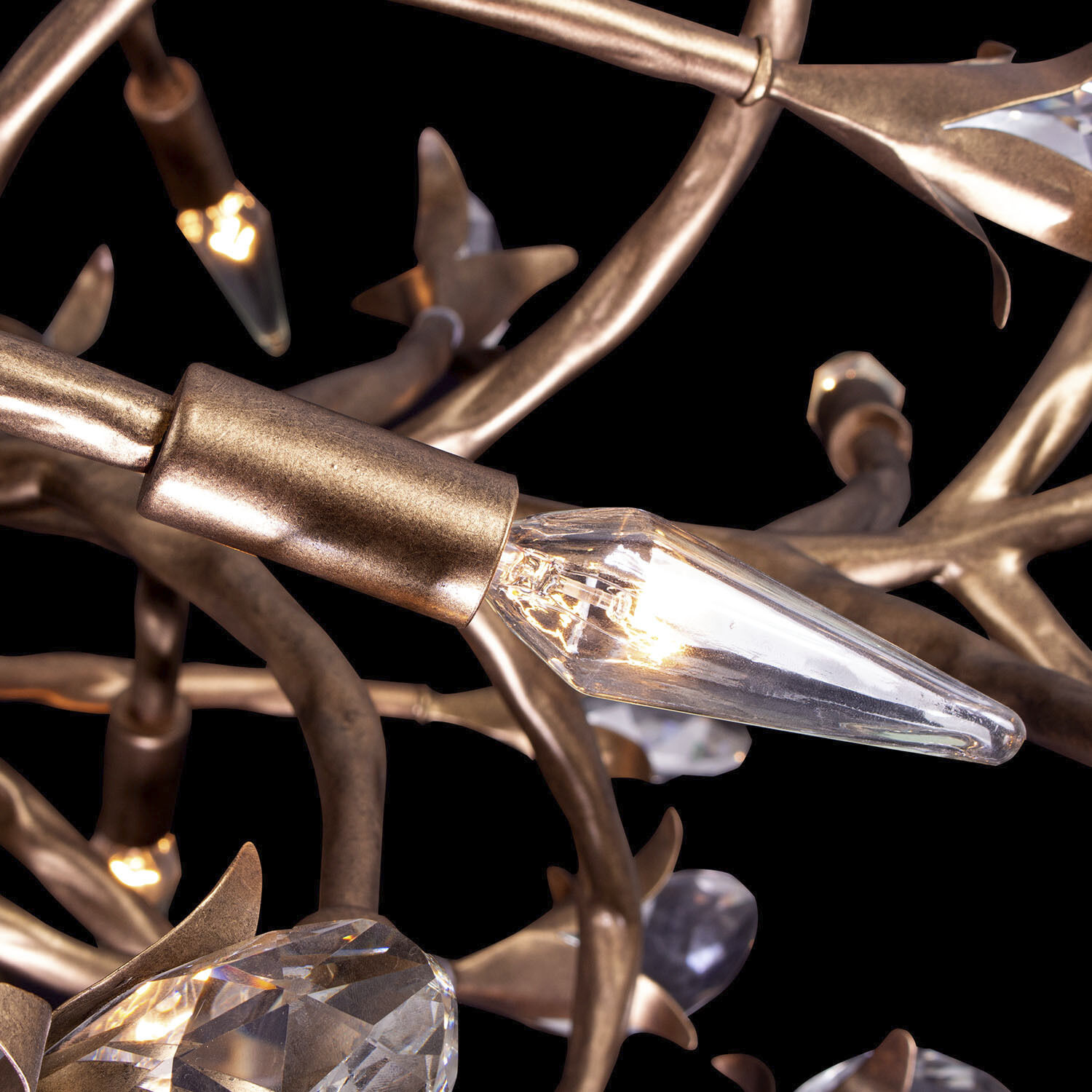 Fiore 24 Light 43 inch Pearlized Antique Brass Chandelier Ceiling Light