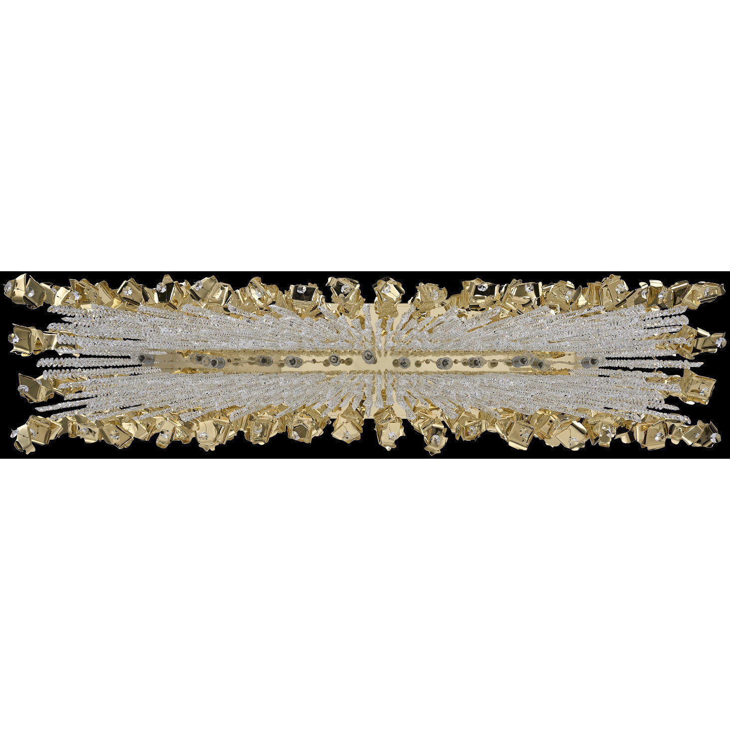 Floating 13 Light 15 inch 18K Gold Semi Flush Mount Ceiling Light