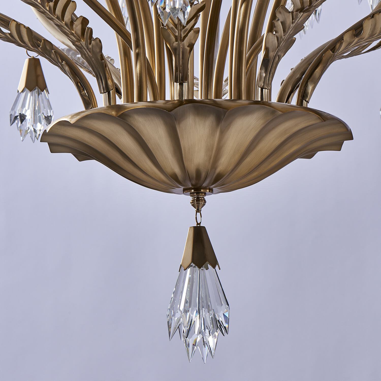 Tulipani 8 Light 38 inch Winter Brass Chandelier Foyer Light Ceiling Light