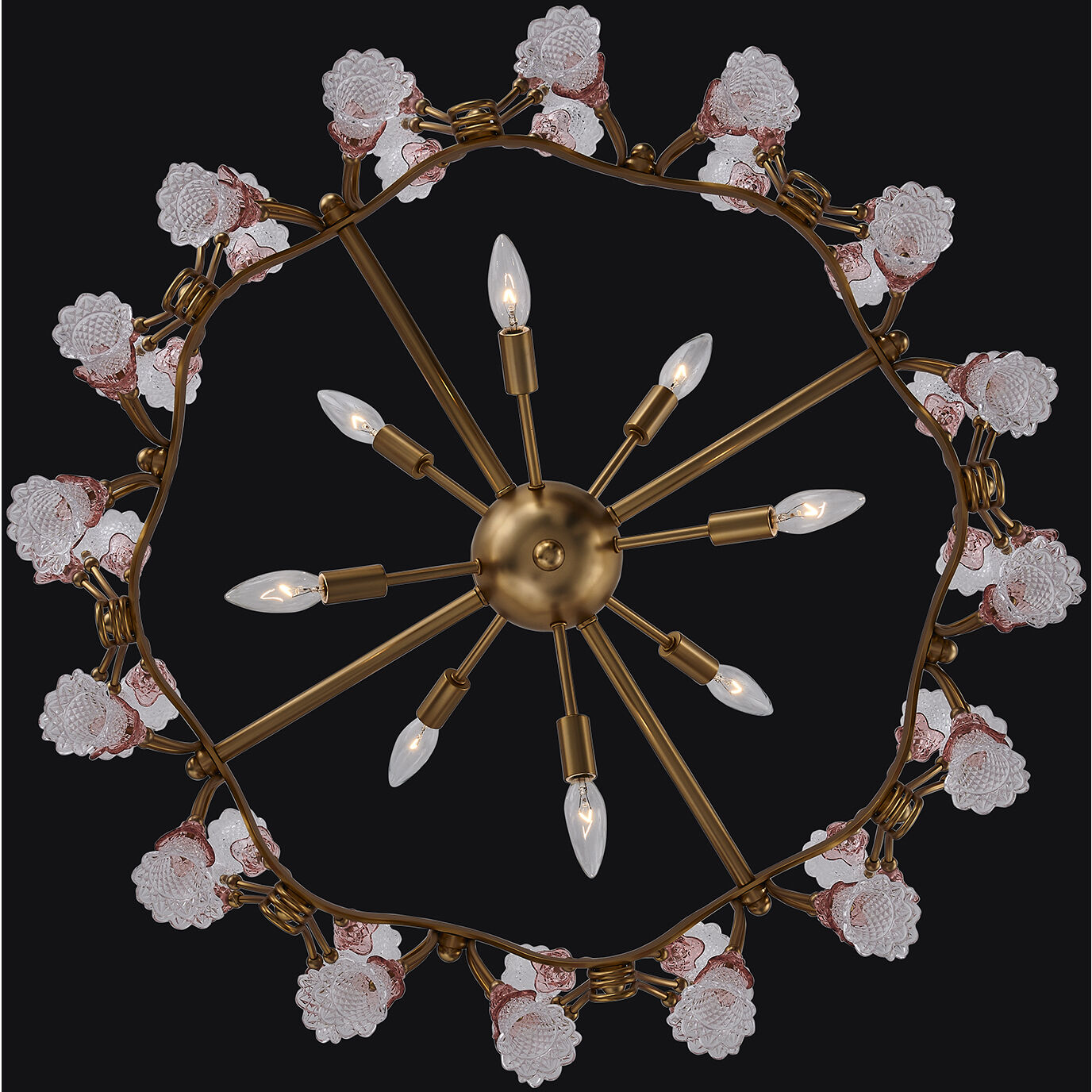 Bella 8 Light 32 inch Antique Brass Pendant Ceiling Light