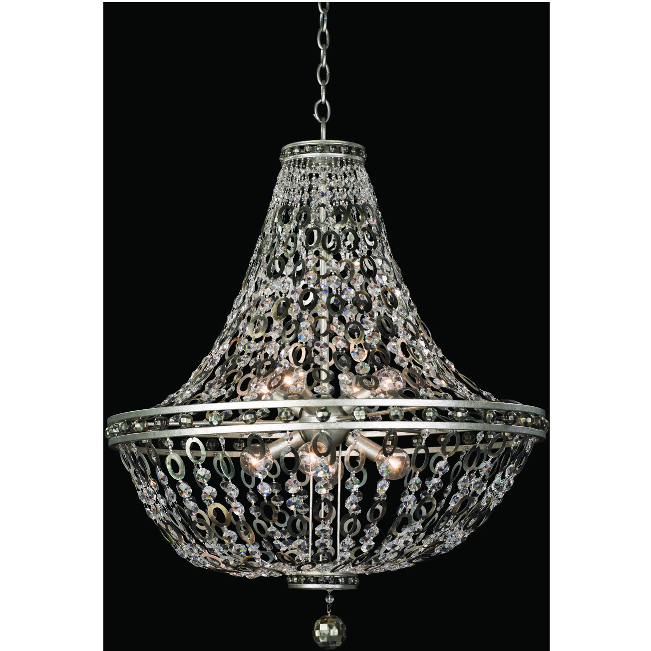 Lucia 8 Light 26 inch Vintage Silver Leaf Pendant Ceiling Light