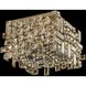Vermeer 4 Light 14 inch Brushed Champagne Gold Flush Mount Ceiling Light in Firenze Clear