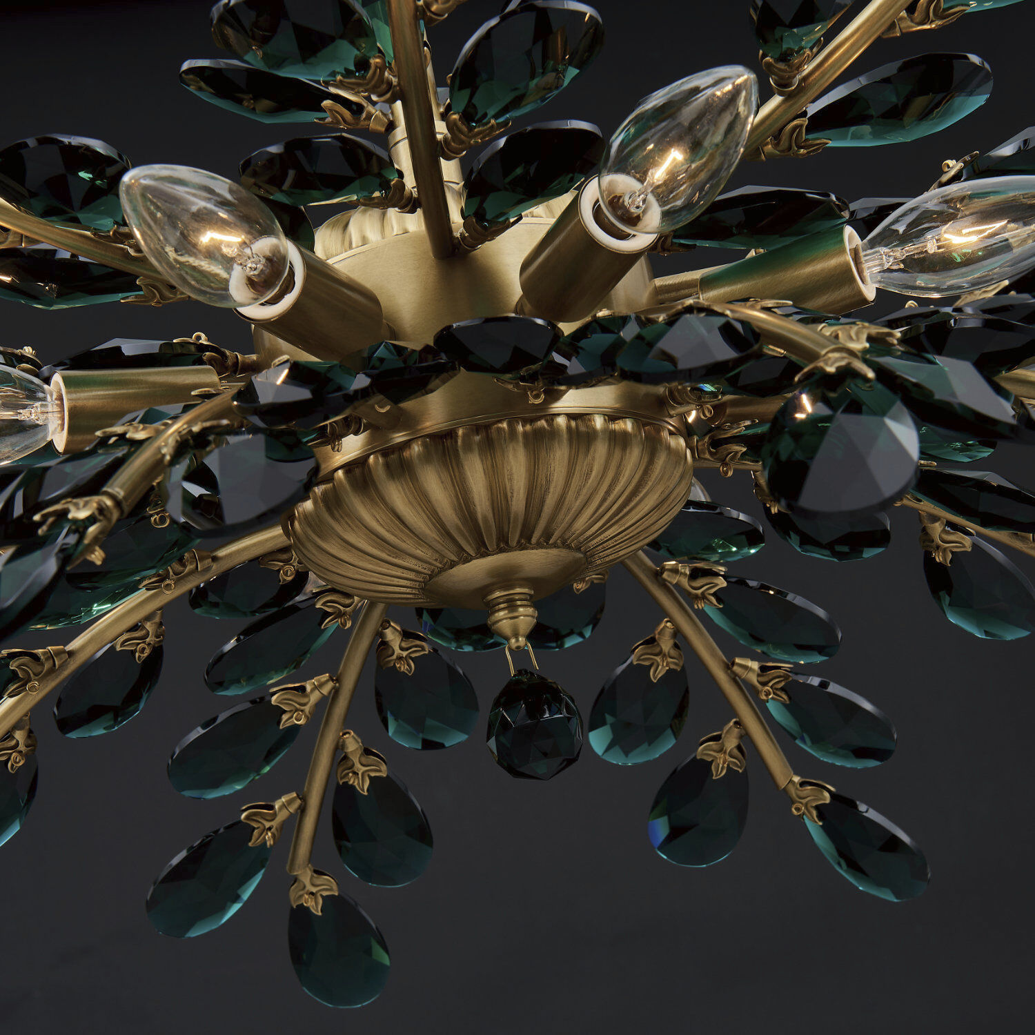 Alloro 8 Light 32 inch True Brass Pendant Ceiling Light