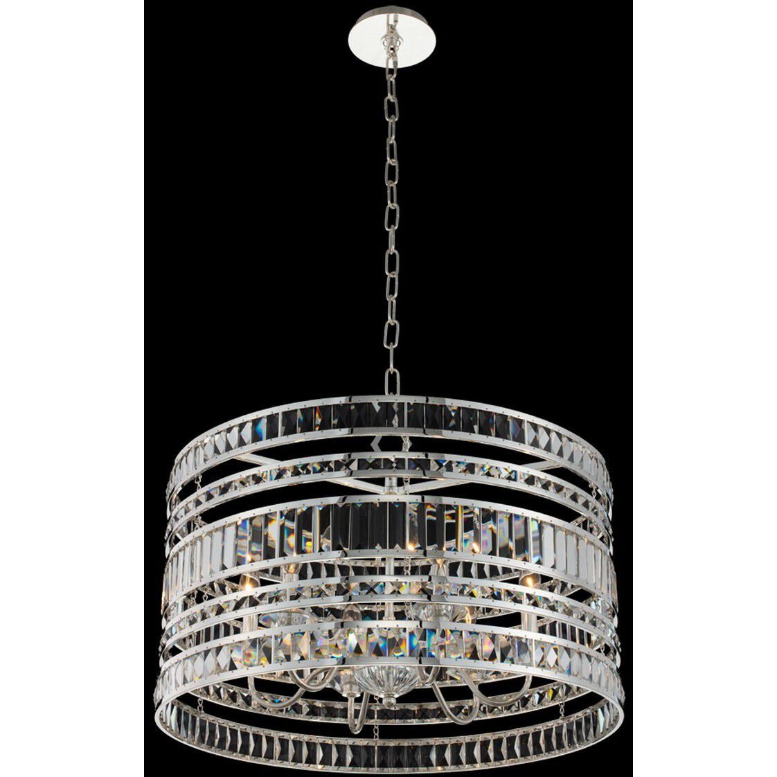 Strato 6 Light 26 inch Polished Silver Pendant Ceiling Light