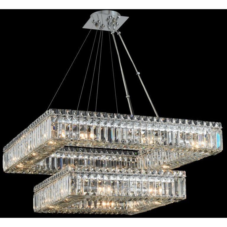 Quadro 20 Light 38 inch Chrome Pendant Ceiling Light