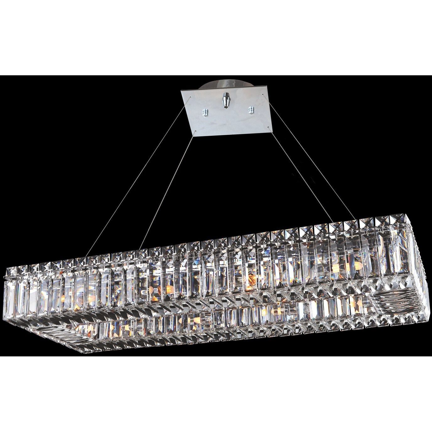 Baguette 10 Light 12 inch Chrome Pendant Ceiling Light