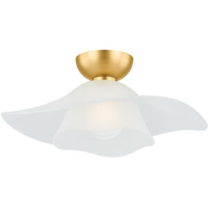 Netherlee 1 Light 18 inch Aged Brass Flush Mount Ceiling Light