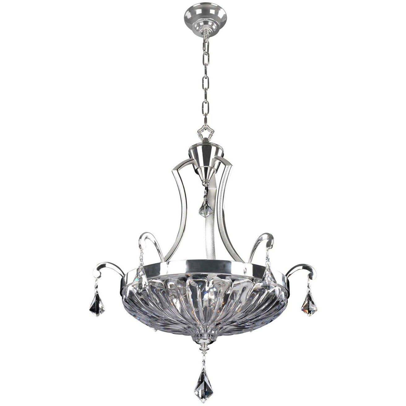 Orecchini 3 Light 22 inch Two Tone Silver Pendant Ceiling Light