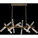 Apollo Island Light Ceiling Light in Firenze Clear, Brushed Champagne Gold