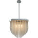 Tenda 8 Light 28 inch Chrome Pendant Ceiling Light in Firenze Clear