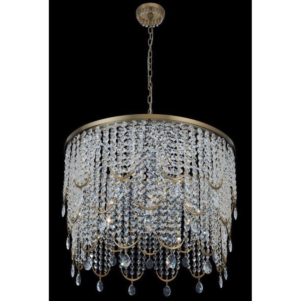 Vezzo 7 Light 30 inch Winter Brass Pendant Ceiling Light