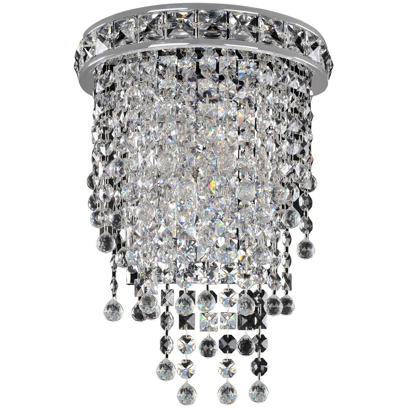 Cascata 2 Light 12 inch Chrome Wall Sconce Wall Light