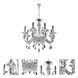 Chauvet 8 Light 27 inch Chrome Chandelier Ceiling Light