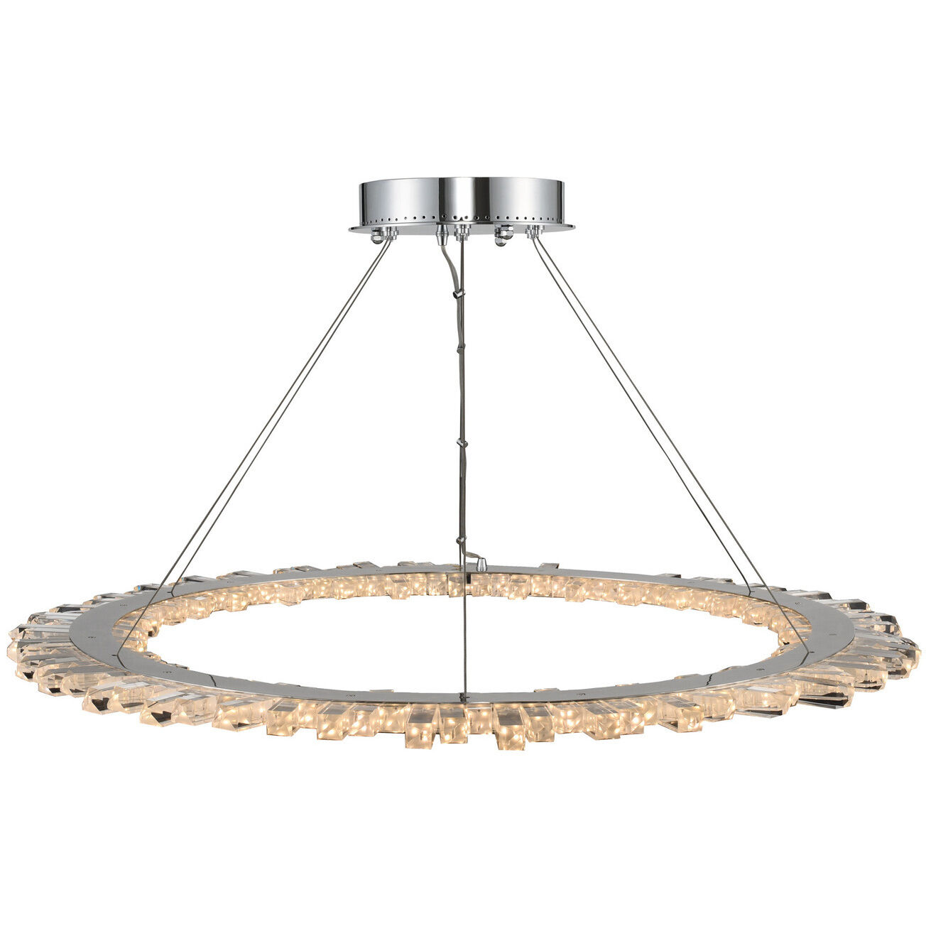 Quasar LED 42 inch Chrome Pendant Ceiling Light