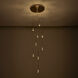 Goccia LED 21.75 inch Winter Brass Chandelier Ceiling Light