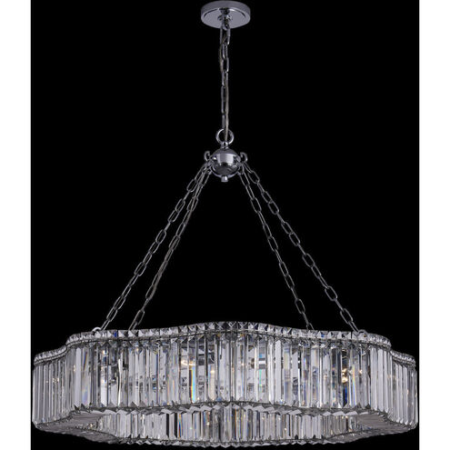 Corda 12 Light 38 inch Polished Chrome Pendant Ceiling Light in Firenze Clear