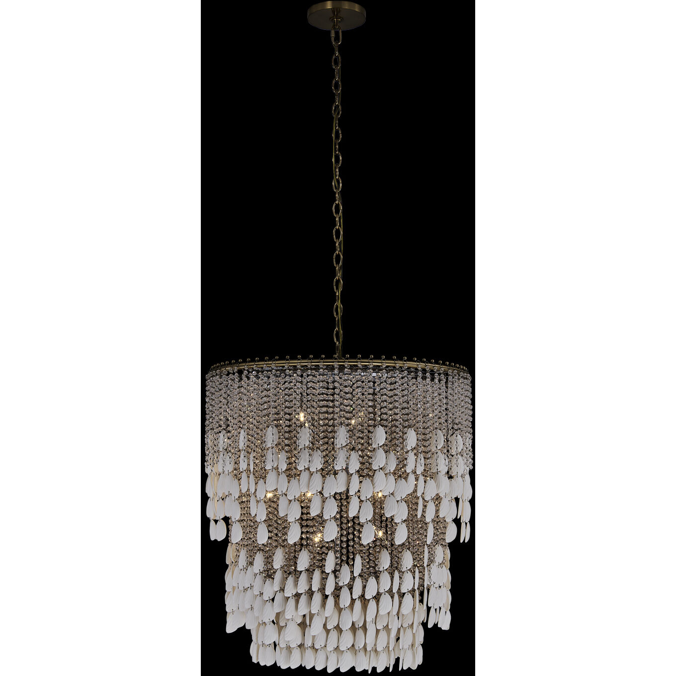 Farfalle 18 Light 28 inch Brushed Champagne Gold Chandelier Ceiling Light