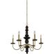 Piedra 6 Light 26 inch Brushed Brass Chandelier Ceiling Light