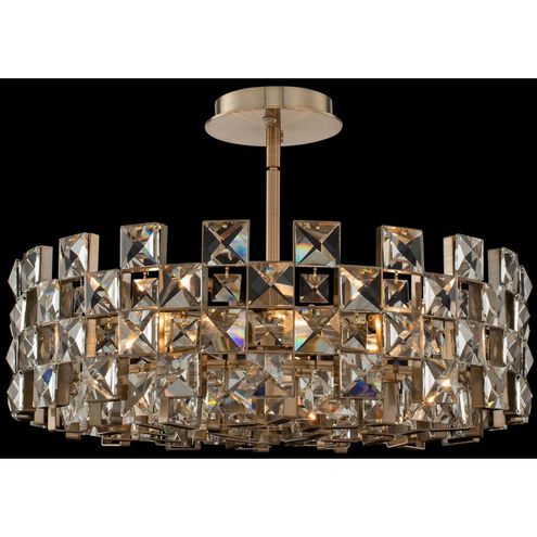 Piazze 8 Light 22 inch Brushed Champagne Gold Pendant Ceiling Light