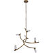 Bilancia LED 36 inch True Brass Chandelier Ceiling Light