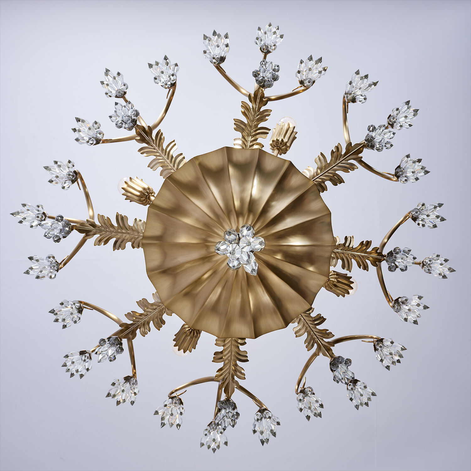 Tulipani 8 Light 38 inch Winter Brass Chandelier Foyer Light Ceiling Light