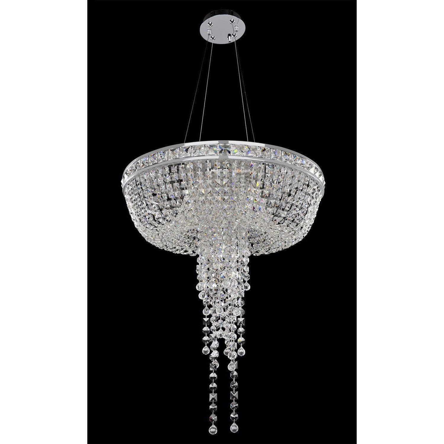 Cascata 6 Light 24 inch Chrome Pendant Ceiling Light