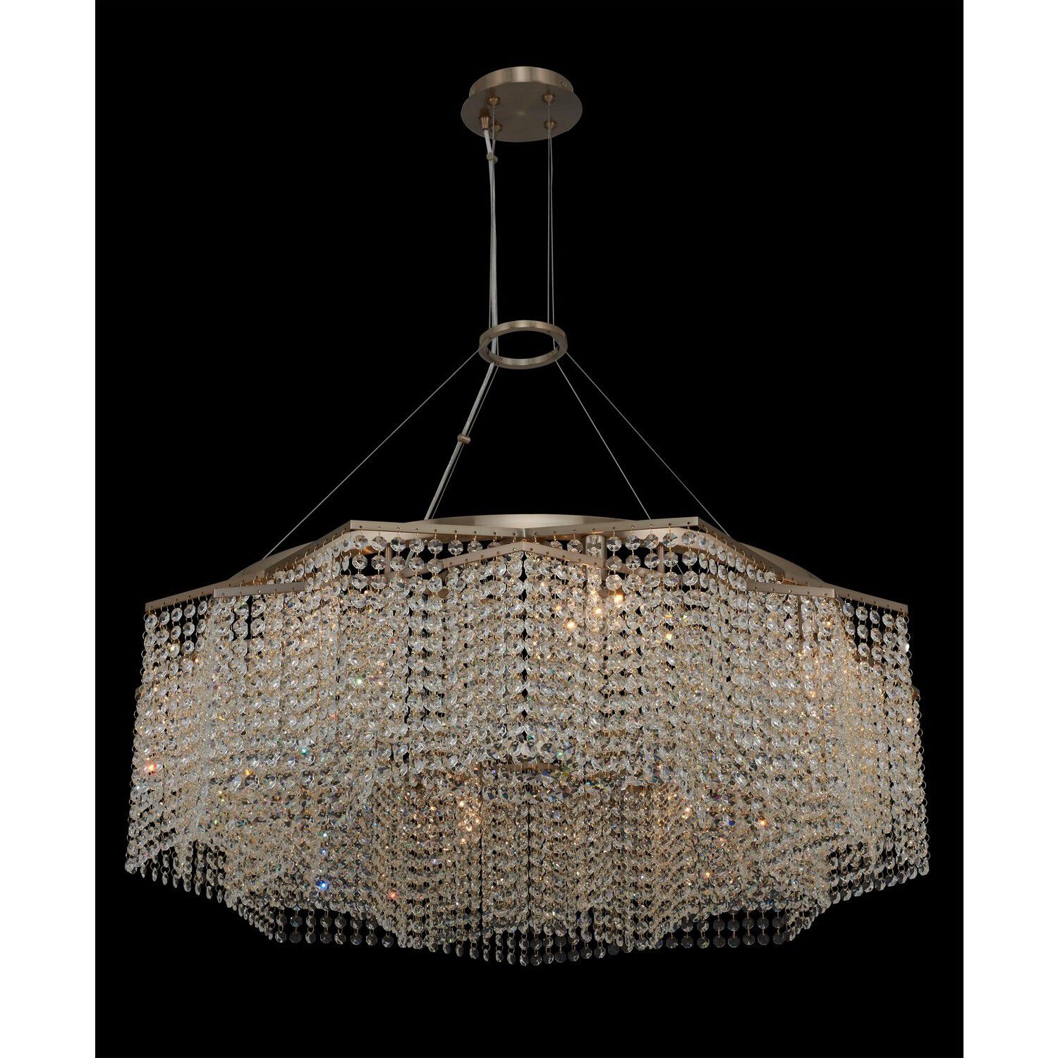 Cometa 8 Light 34 inch Brushed Champagne Gold Pendant Ceiling Light