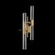 Apollo Wall Sconce Wall Light in Firenze Clear, Brushed Champagne Gold
