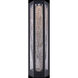 Strati Esterno 34 inch Matte Black Fluorocarbon Outdoor Wall Sconce in Firenze Clear