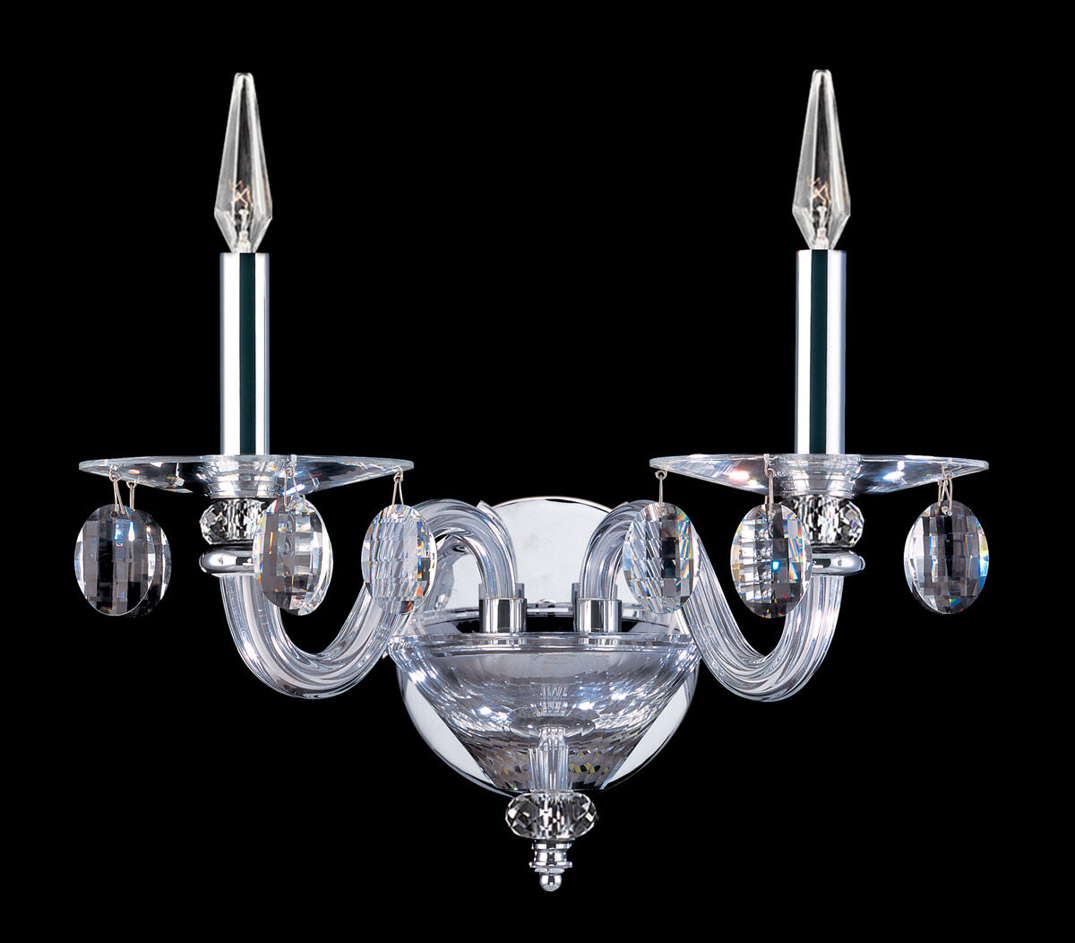 Fanshawe 2 Light 16 inch Chrome Wall Sconce Wall Light in Firenze Clear