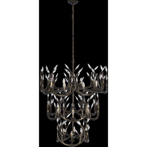 Chalet 18 Light 34 inch New English Bronze Dark Pendant Ceiling Light in Firenze Clear