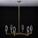 Misto 36 inch Satin Brass Pendant Ceiling Light in Firenze Clear