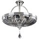 Orecchini 6 Light 20 inch Two Tone Silver Semi Flush Mount Ceiling Light